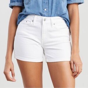 Levi's Mid Length Shorts In White Denin Shorts Size 31